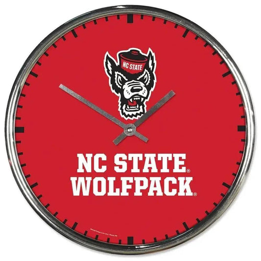  North Carolina State Wolfpack Chrome Round Wall Clock -  ToylandEU™