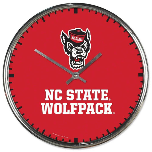 North Carolina State Wolfpack Chrome Round Wall Clock - ToylandEU