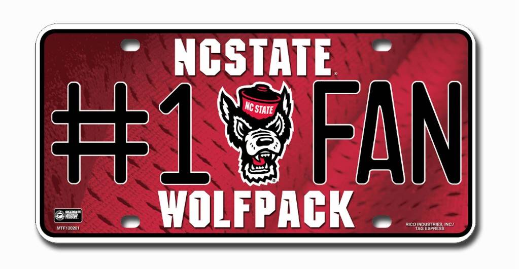North Carolina State Wolfpack License Plate Fan Decor - ToylandEU