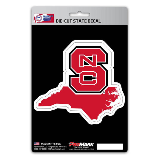North Carolina State Wolfpack State Shape Vinyl Decal - ToylandEU