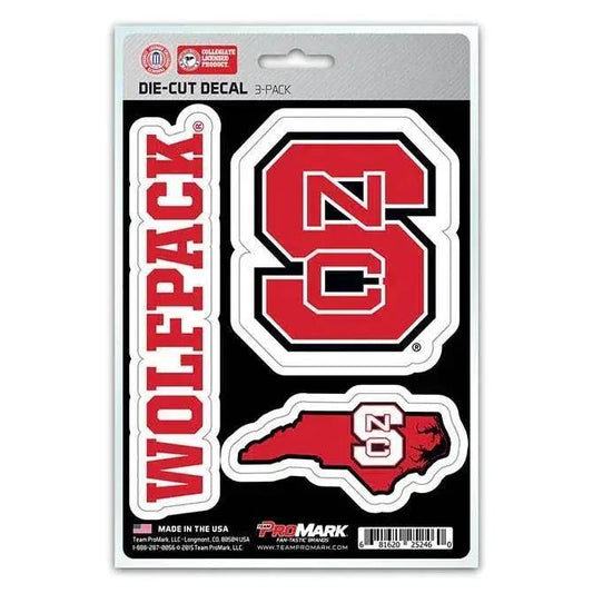  North Carolina State Wolfpack Team Die Cut Decal 3 Pack -  ToylandEU™
