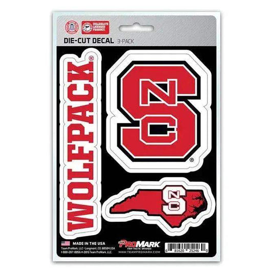  North Carolina State Wolfpack Team Die Cut Decal 3 Pack -  ToylandEU™