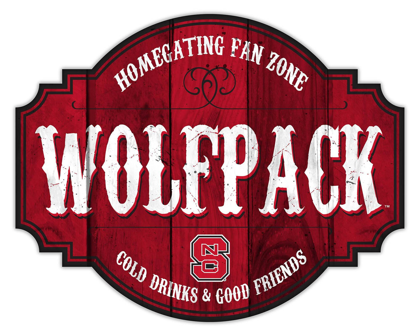 North Carolina State Wolfpack Wood Sign 12 Inch Tavern - ToylandEU
