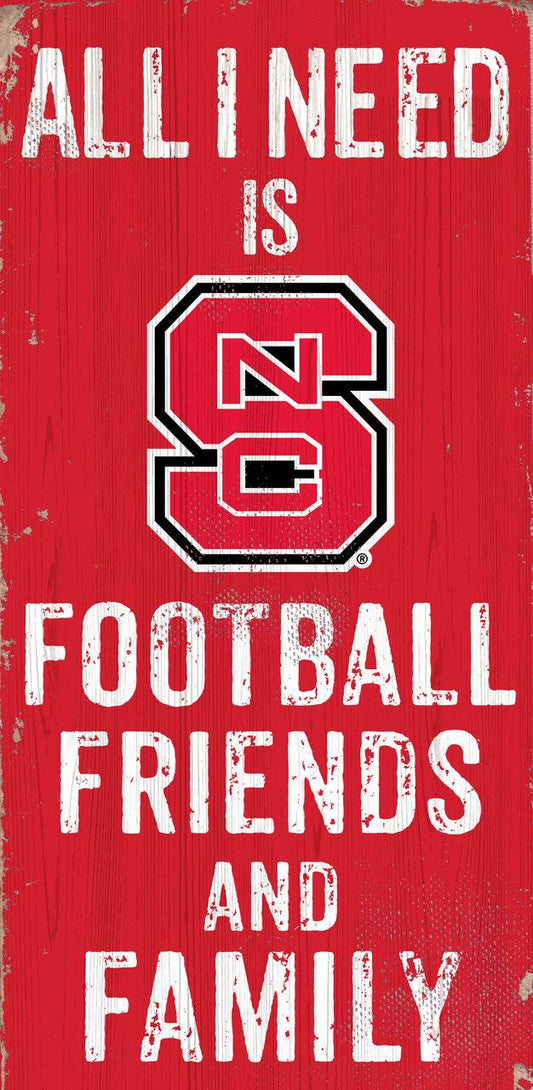North Carolina State Wolfpack Wood Sign 6x12 Football Color - ToylandEU