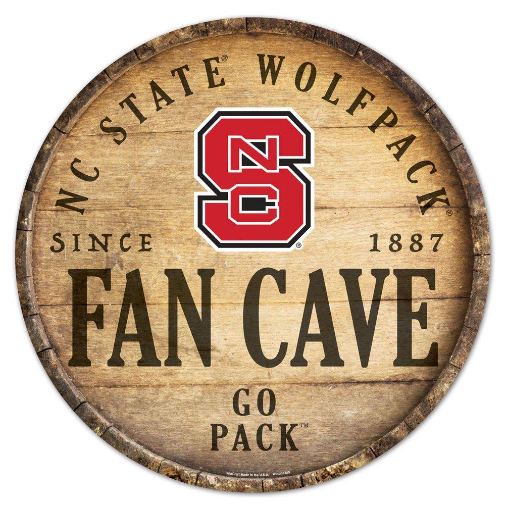 North Carolina State Wolfpack Wood Sign Round 14 Inch - ToylandEU