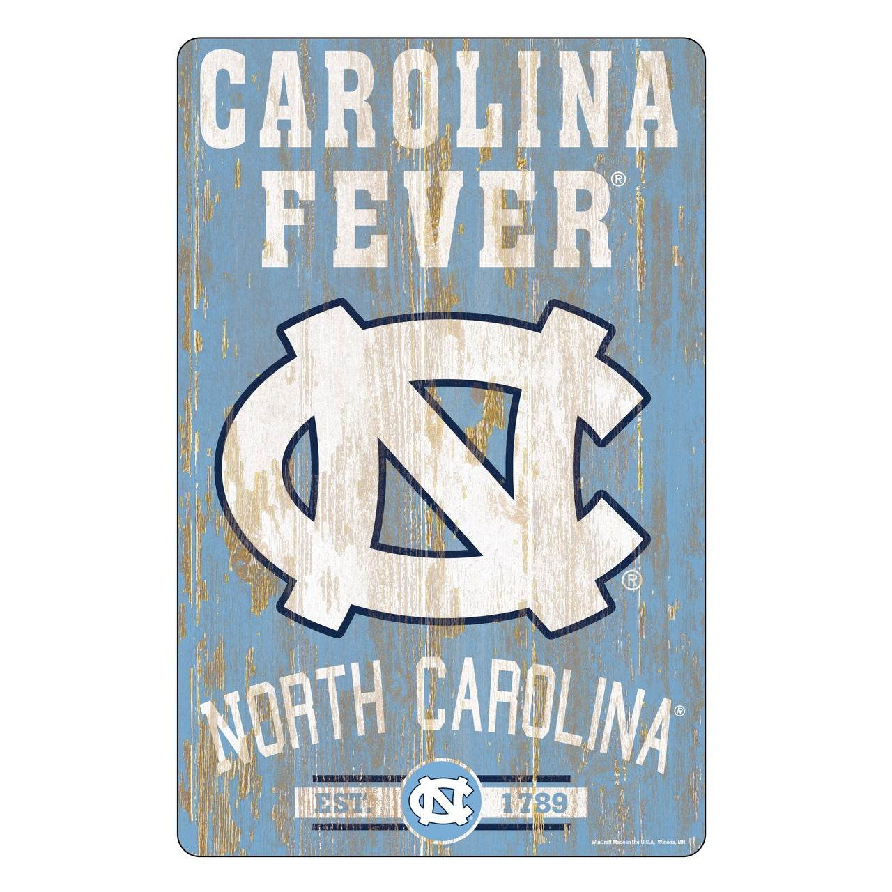 North Carolina Tar Heels 11x17 Wood Sign Slogan Wall Decor - ToylandEU