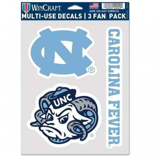  North Carolina Tar Heels Decal Multi Use Fan 3 Pack -  ToylandEU™