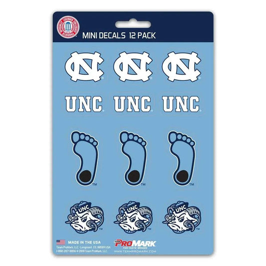  North Carolina Tar Heels Decal Set 12 Pack Premium Vinyl -  ToylandEU™