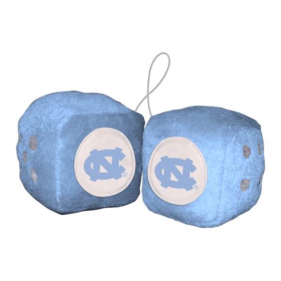 North Carolina Tar Heels Fuzzy Dice With Embroidered Logo - ToylandEU