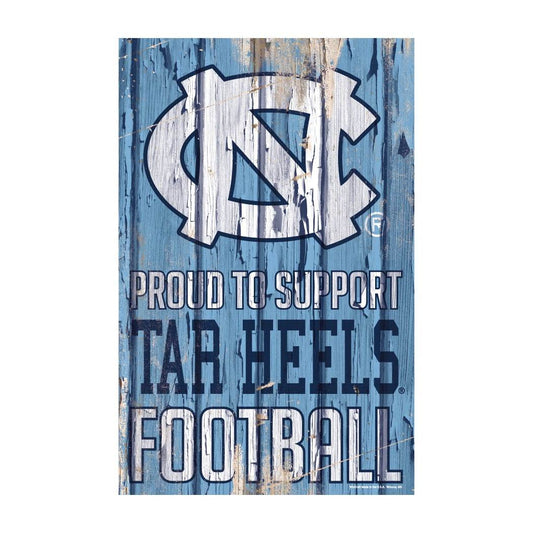 North Carolina Tar Heels Wood Sign 11x17 Proud to Support - ToylandEU