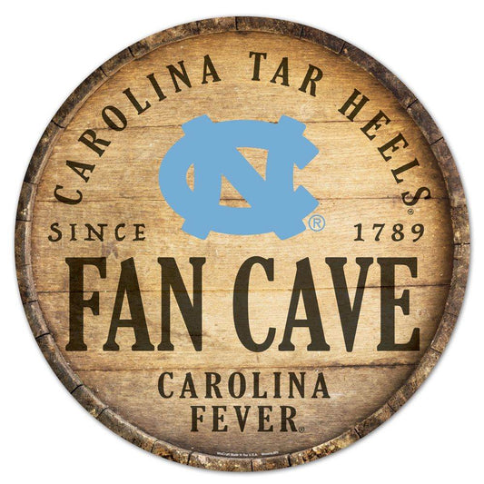 North Carolina Tar Heels Wood Sign 14 Inch Round Barrel Top - ToylandEU