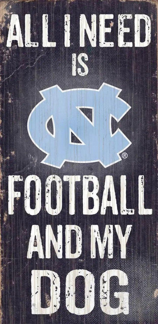 North Carolina Tar Heels Wood Sign Football Dog 6x12 Custom -  ToylandEU™