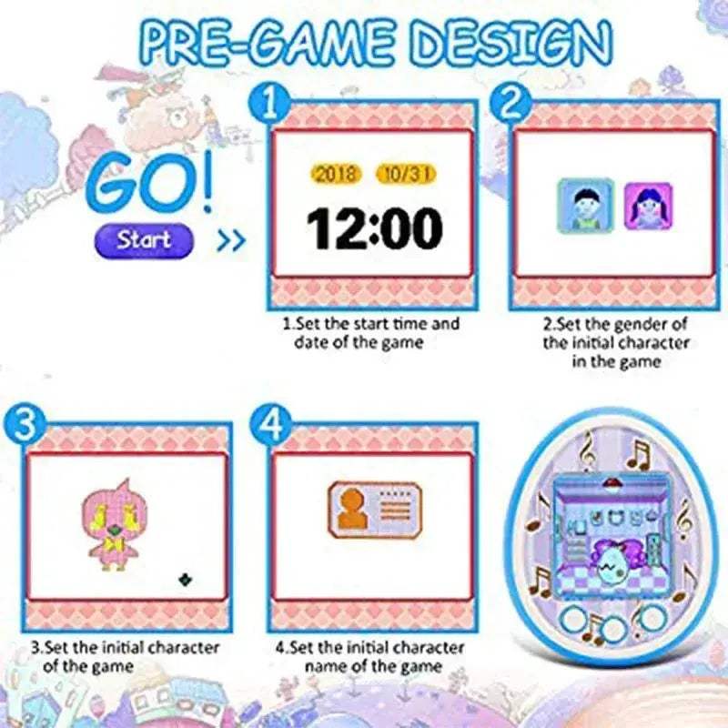 Nostalgic Tamagotchi Style Virtual Pet Toy With HD Color Screen - ToylandEU