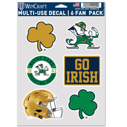 Notre Dame Fighting Irish Decal Multi Use Fan 6 Pack - ToylandEU