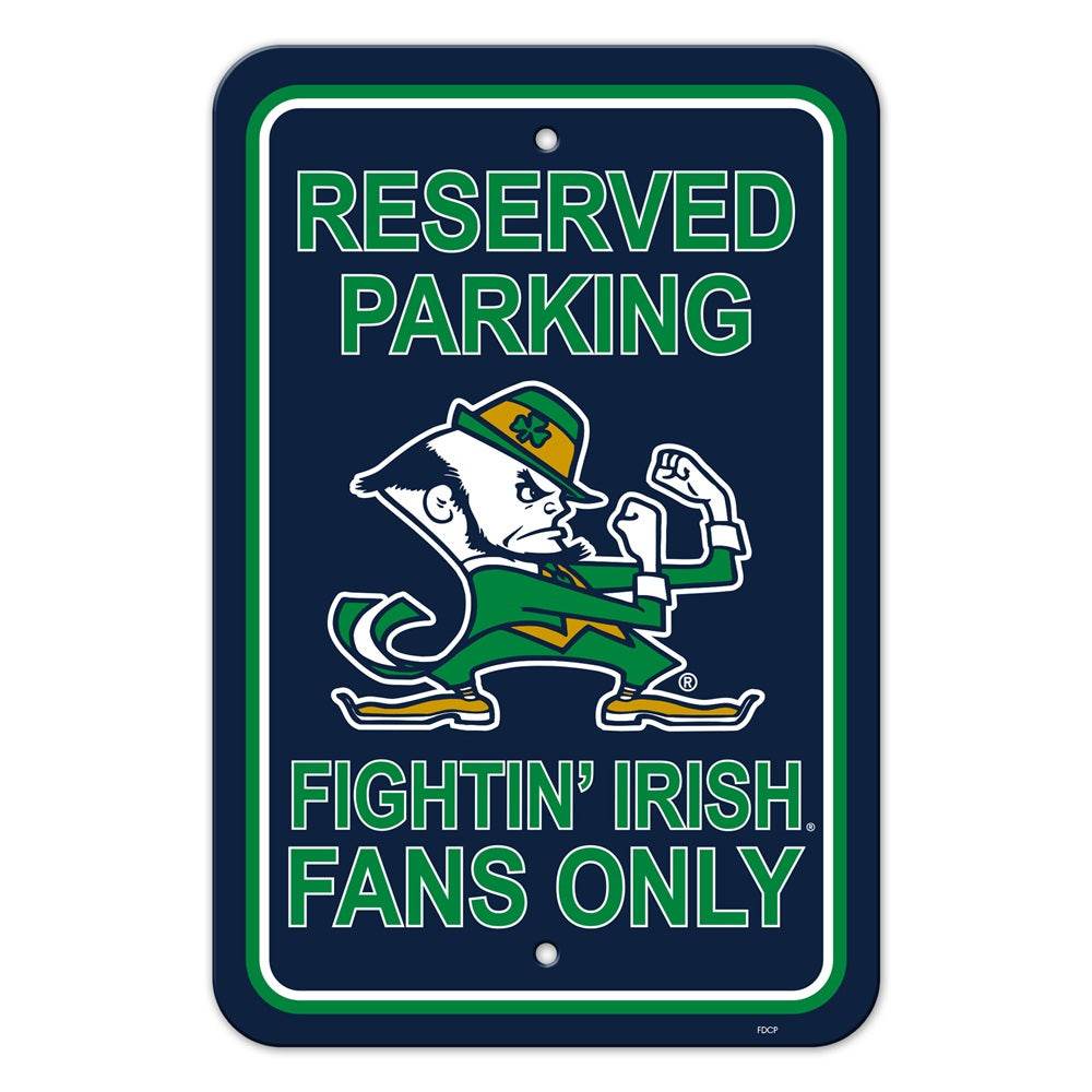 Notre Dame Fighting Irish Reserved Parking Sign 12x18 - ToylandEU