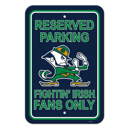 Notre Dame Fighting Irish Reserved Parking Sign 12x18 - ToylandEU