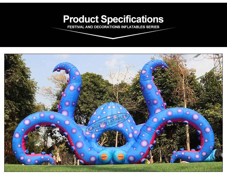 Novel 8x2x5 Meters Giant Inflatable DJ Octopus Booth Balloon - ToylandEU