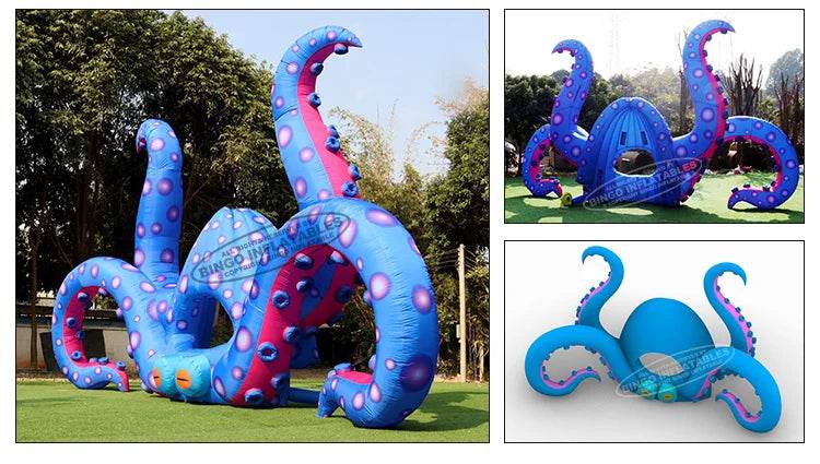 Novel 8x2x5 Meters Giant Inflatable DJ Octopus Booth Balloon - ToylandEU