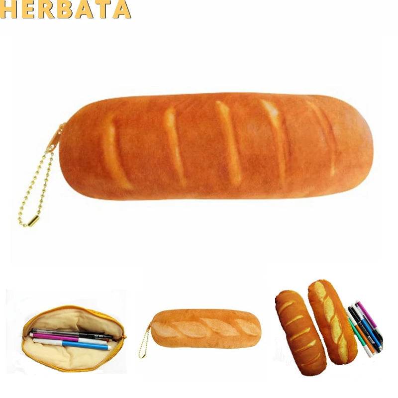 Novel Pencil Case Bread Shaped Multifunctional For School - ToylandEU