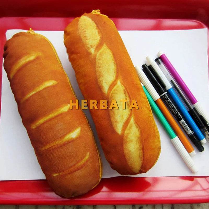 Novel Pencil Case Bread Shaped Multifunctional For School - ToylandEU