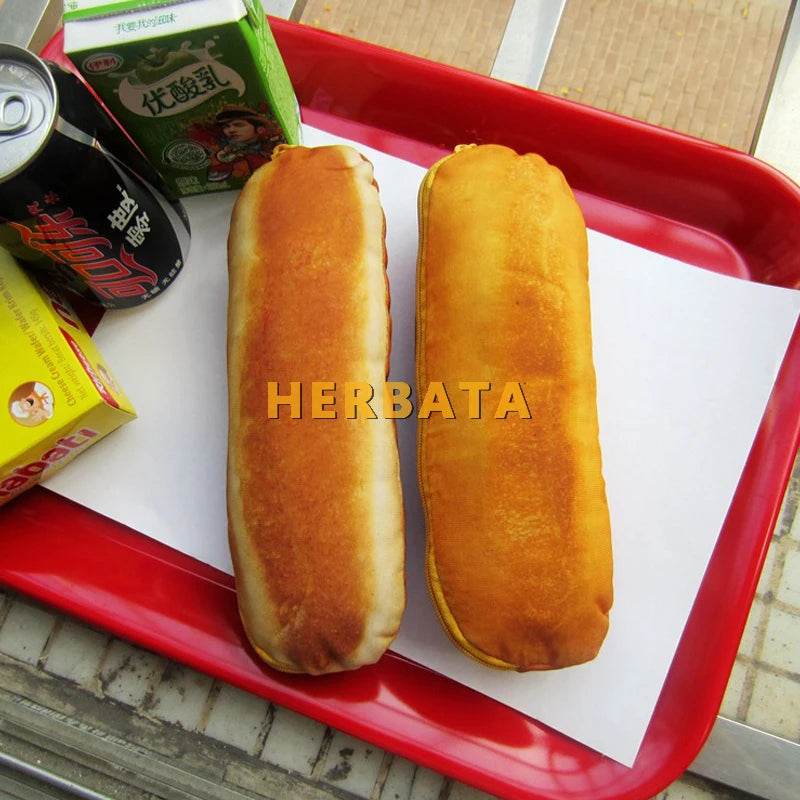 Novel Pencil Case Bread Shaped Multifunctional For School - ToylandEU