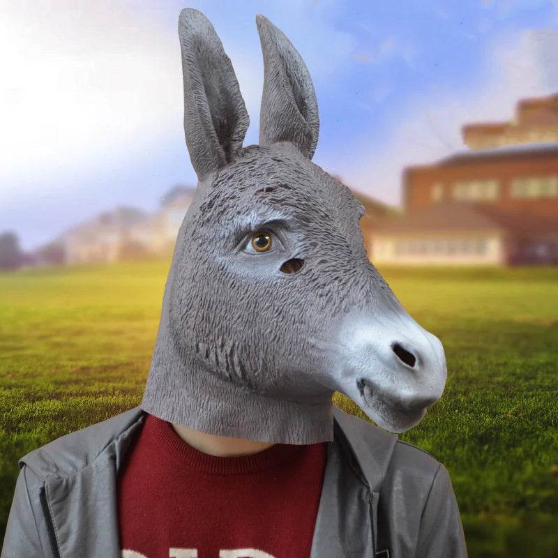 Novelty Donkey Mask Latex Full Face Mask For Adults Cosplay - ToylandEU