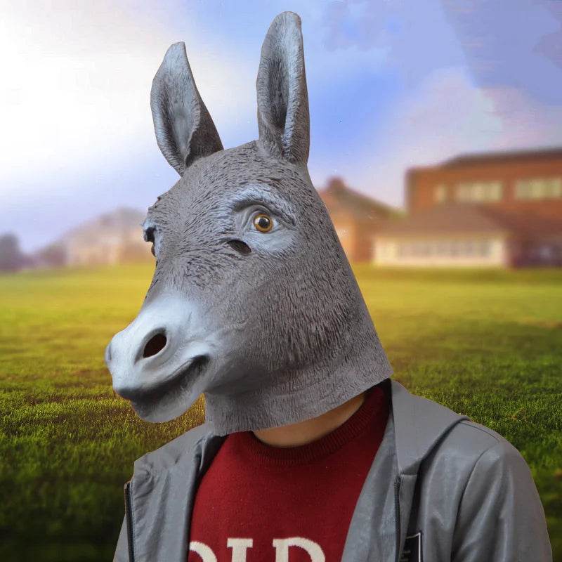 Novelty Donkey Mask Latex Full Face Mask For Adults Cosplay - ToylandEU