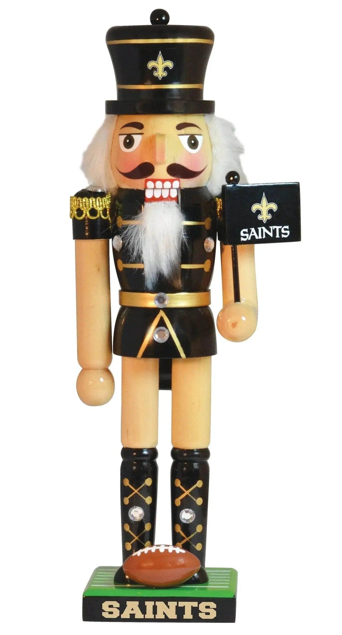  New Orleans Saints Nutcracker Handcrafted Wood Decor 12in -  ToylandEU™