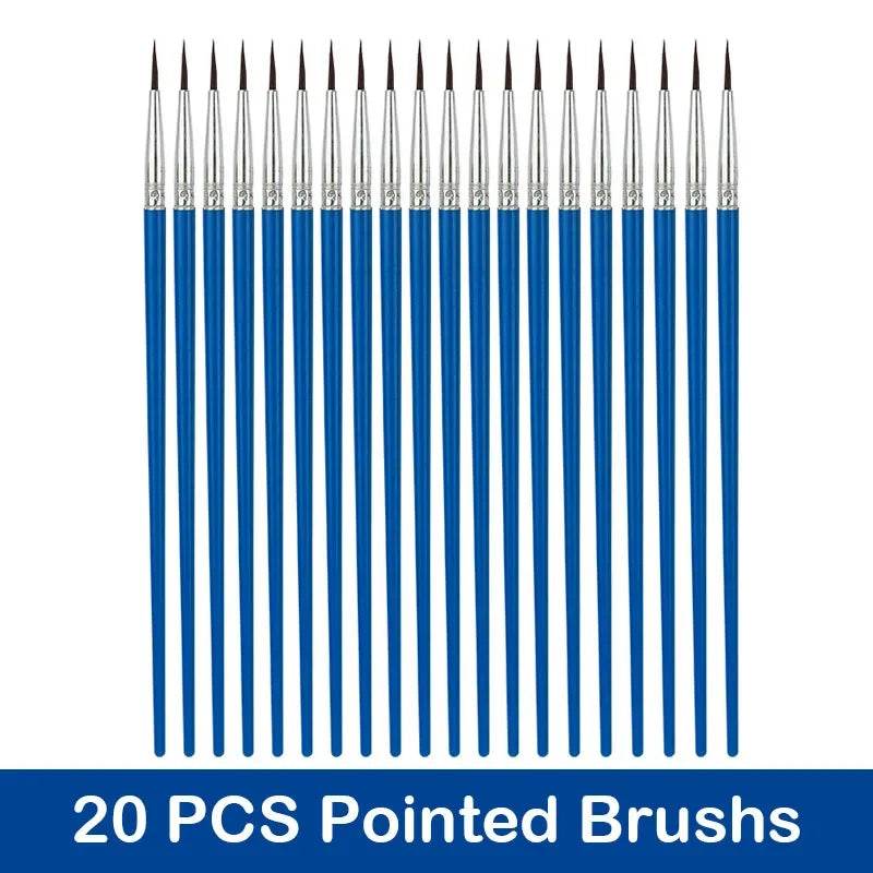 10/20/50Pcs Painting Brushes Set Art Nylon Hair Paint Brush - ToylandEU