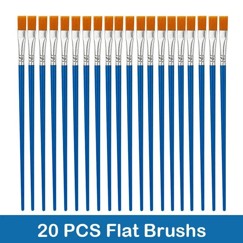 10/20/50Pcs Painting Brushes Set Art Nylon Hair Paint Brush - ToylandEU