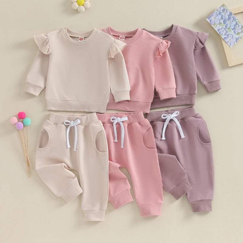 Boys' Autumn And Winter Solid Long-Sleeve Sweater Set | Parent-Child