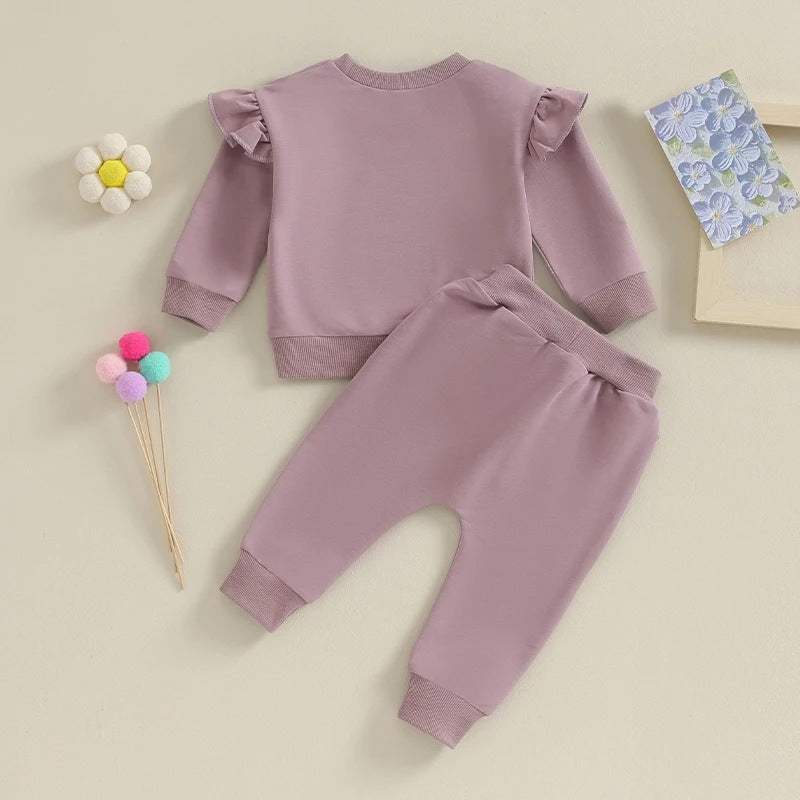 Boys' Autumn And Winter Solid Long-Sleeve Sweater Set | Parent-Child