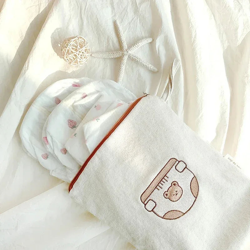 OIMG Canvas Diaper Storage Bag Set With Waterproof Lining For Traveling Parents - ToylandEU