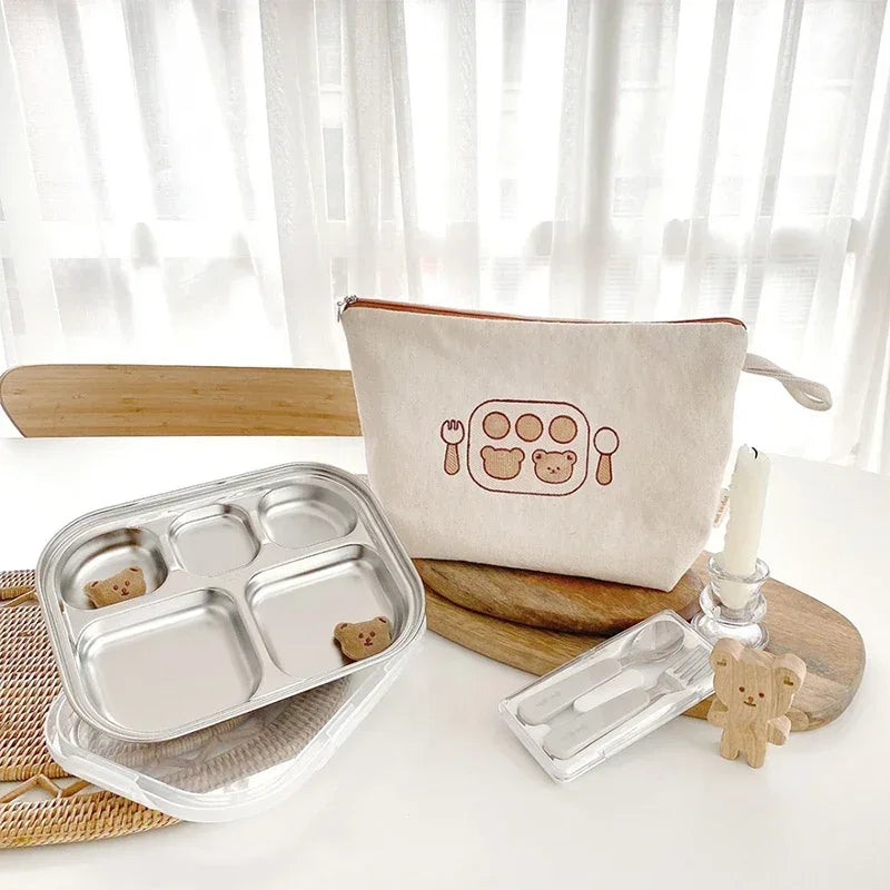 OIMG Canvas Diaper Storage Bag Set With Waterproof Lining For Traveling Parents - ToylandEU