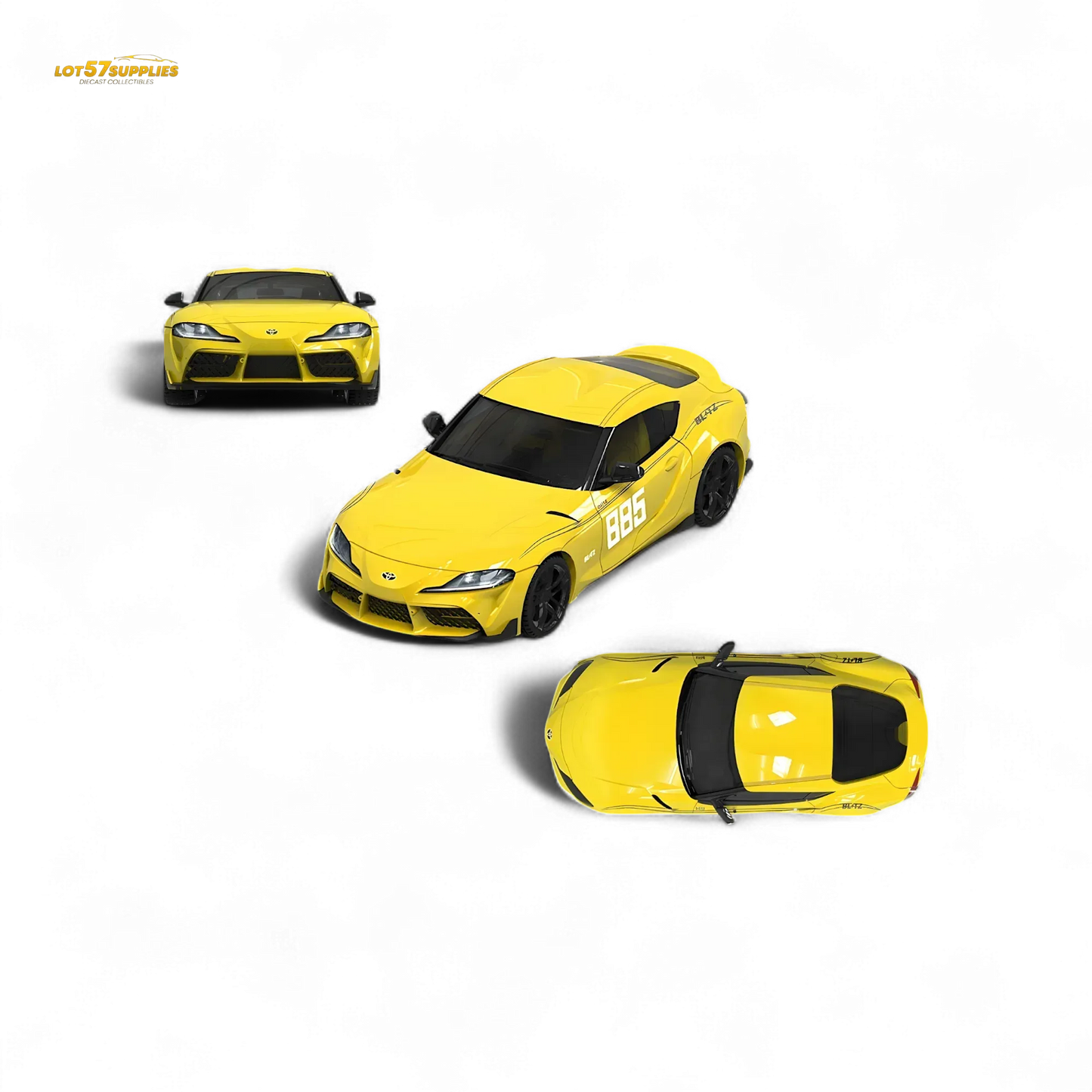 OM Model Toyota supra A90 Initial D MT GHOST in Yellow 1:64 - ToylandEU