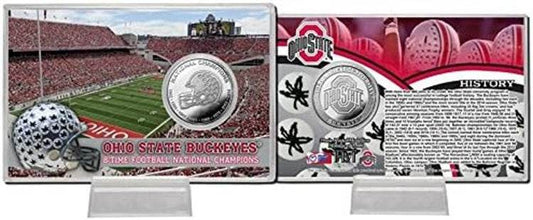 OSU Buckeyes 8 Time National Champions Silver Coin Card - ToylandEU