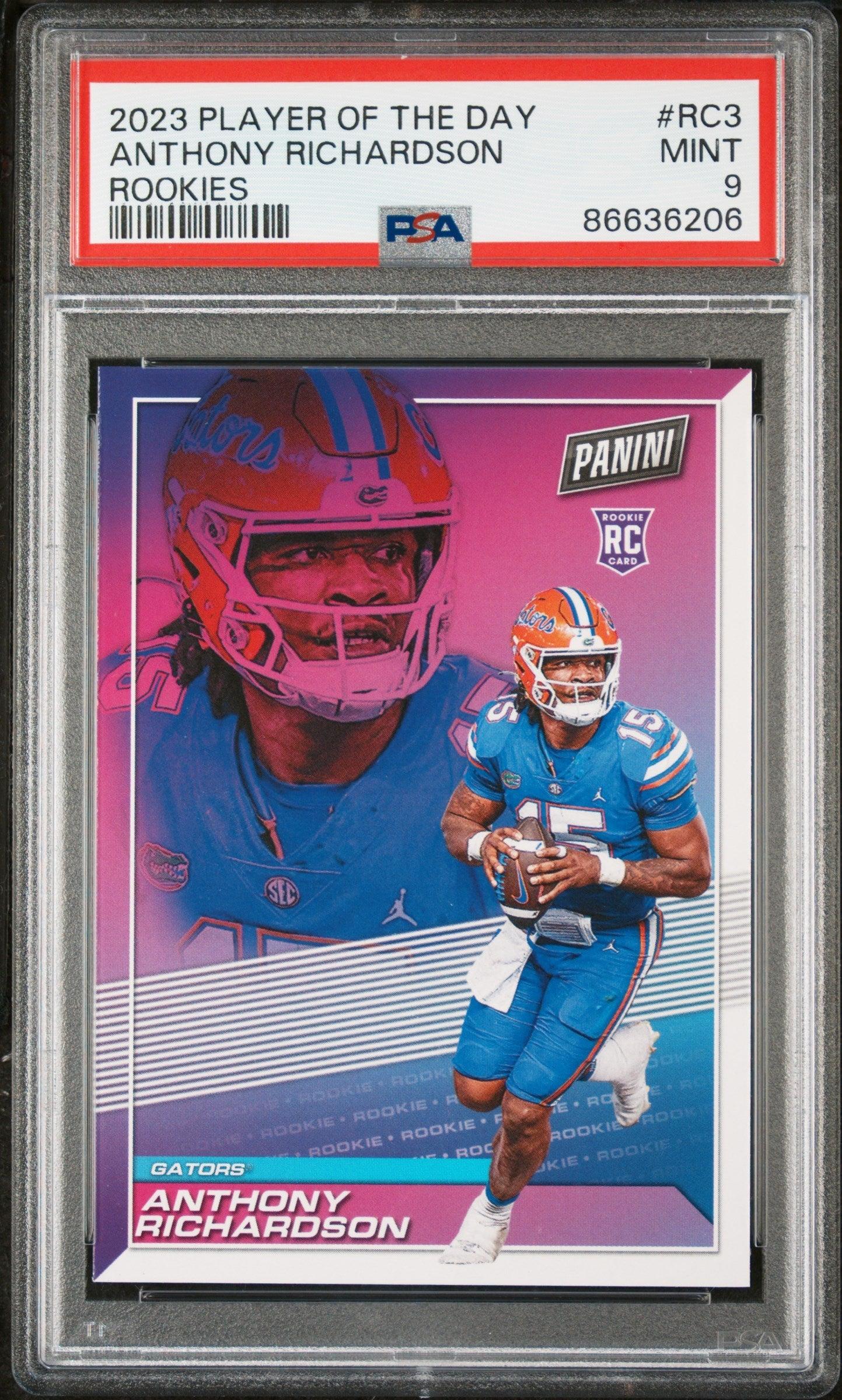Anthony Richardson Panini Rookie Card PSA 9 Graded Edition