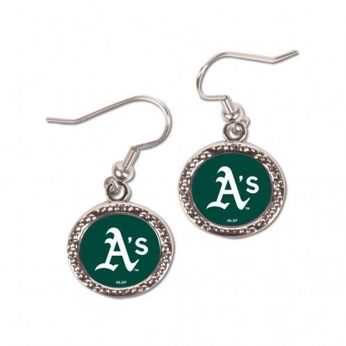 Oakland Athletics Earrings Round Design Special Order - ToylandEU