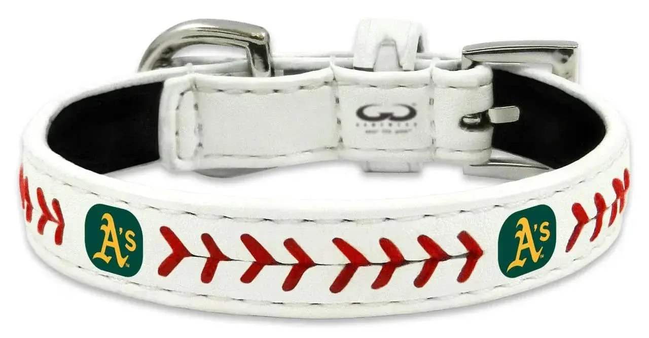 Oakland Athletics Pet Collar Leather Baseball Classic - ToylandEU