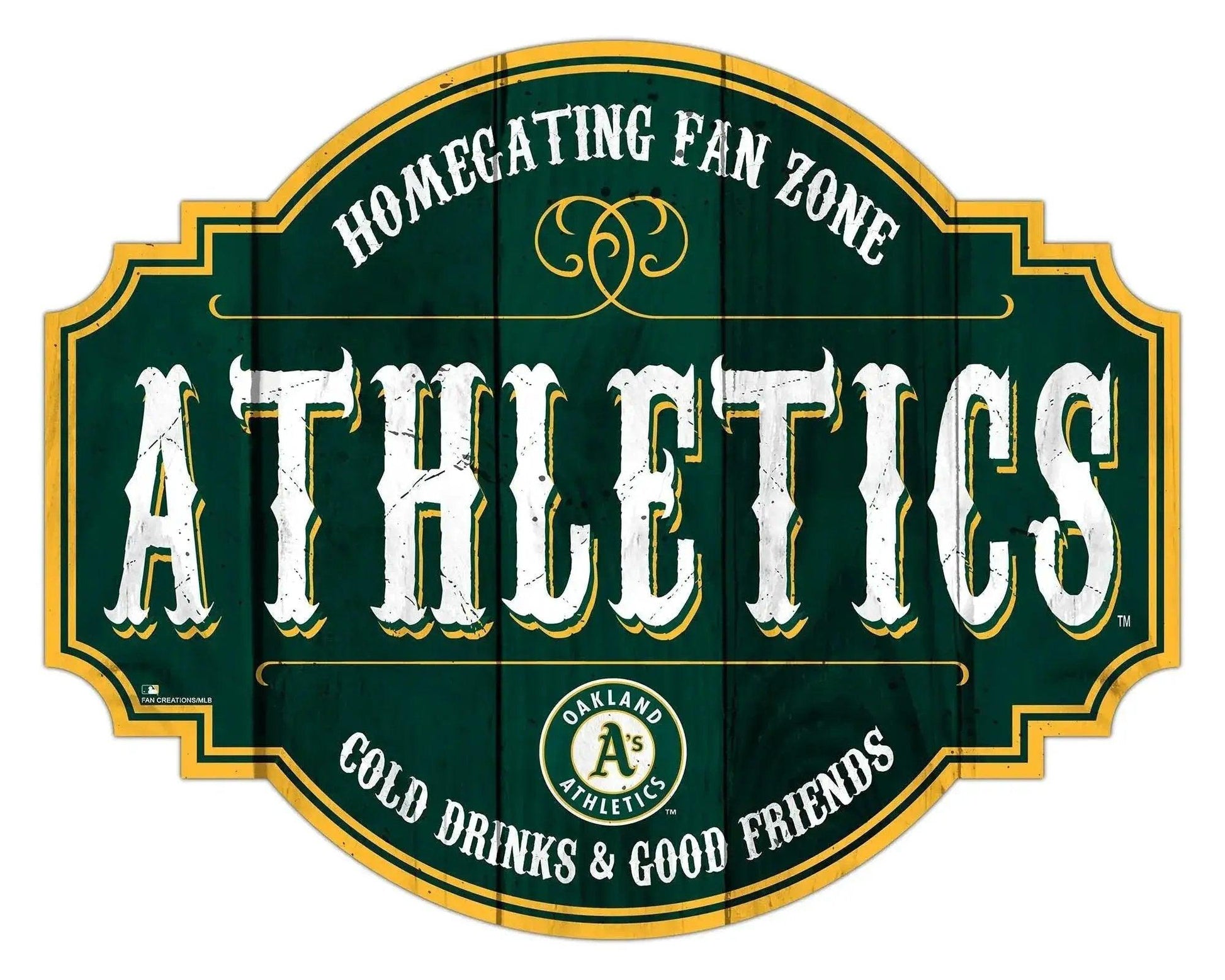 Oakland Athletics Wood Sign 12 Inch Homegating Tavern -  ToylandEU™