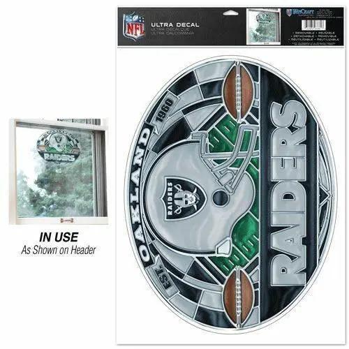  Oakland Raiders Decal 11x17 Multi Use Stained Glass -  ToylandEU™