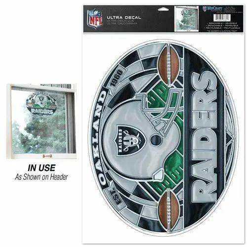  Oakland Raiders Decal 11x17 Multi Use Stained Glass -  ToylandEU™