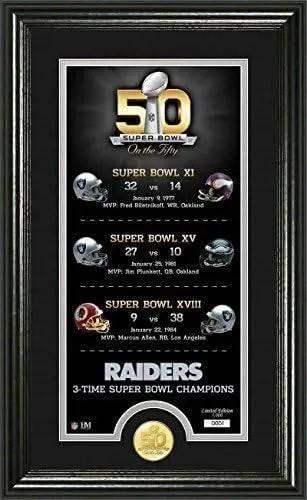  Oakland Raiders Super Bowl 50th Bronze Coin Photo Mint -  ToylandEU™
