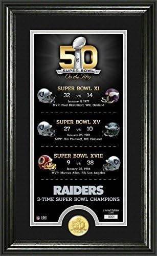 Oakland Raiders Super Bowl 50th Bronze Coin Photo Mint - ToylandEU