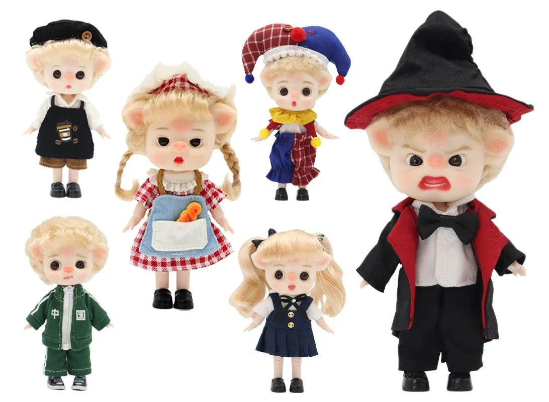 Ob11 Bjd Doll Boy Pig Face Piggy Ball-jointed Mini Doll Gift - ToylandEU