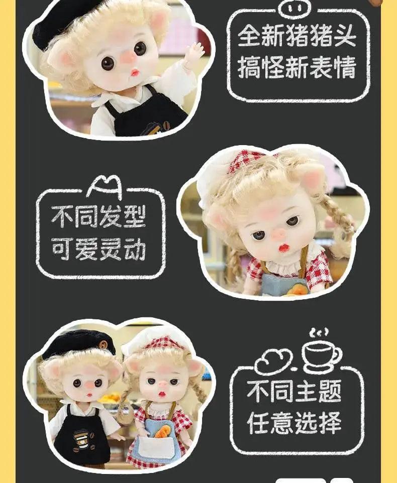  Ob11 Bjd Doll Boy Pig Face Piggy Mini Doll Gift Toy -  ToylandEU™