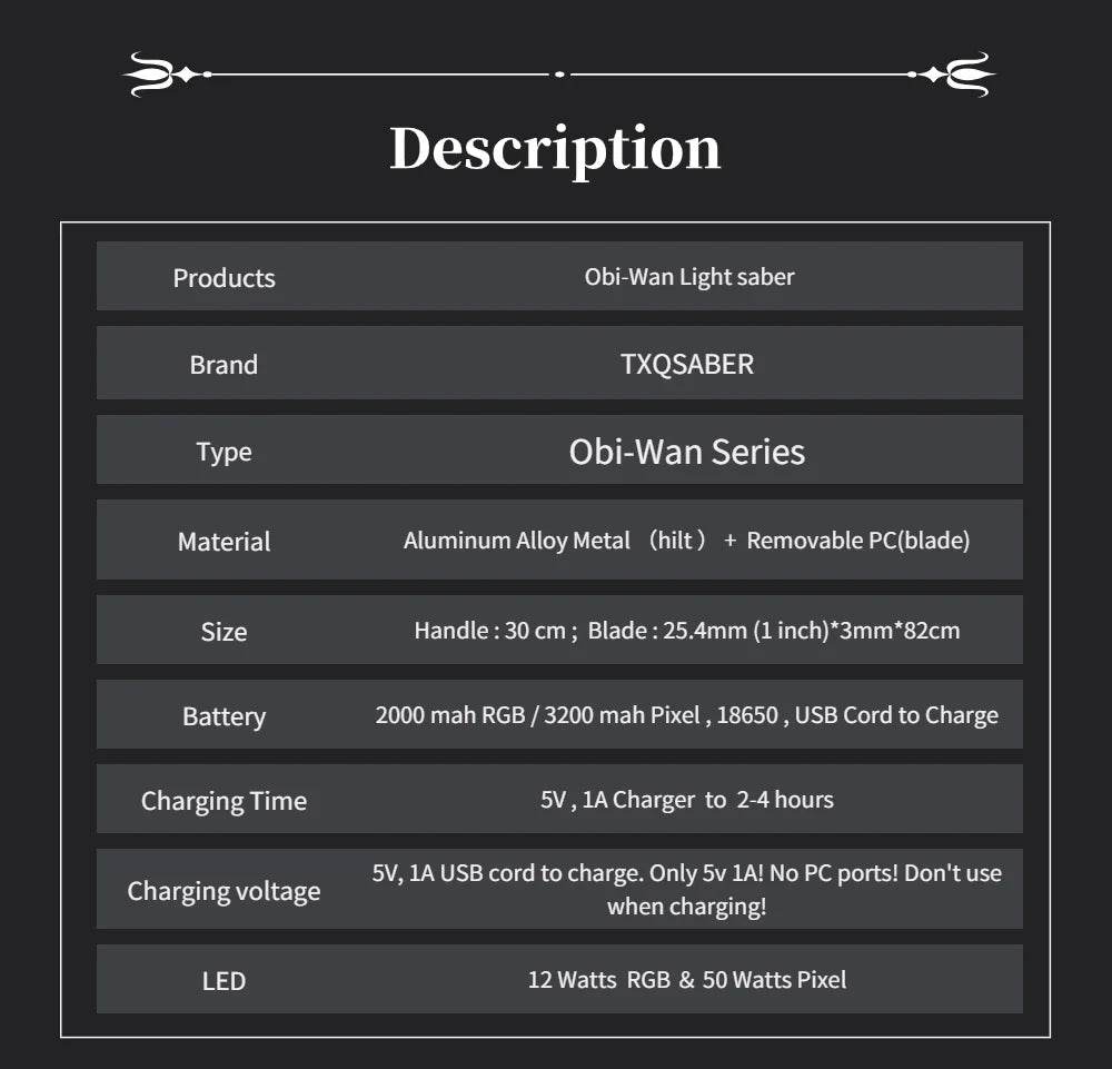 Obi Wan Kenobi Battle Light Saber Pixel Blade Lightsaber- Smooth Swing Feature - Laser Sword Toy for Ages 6+ - ToylandEU