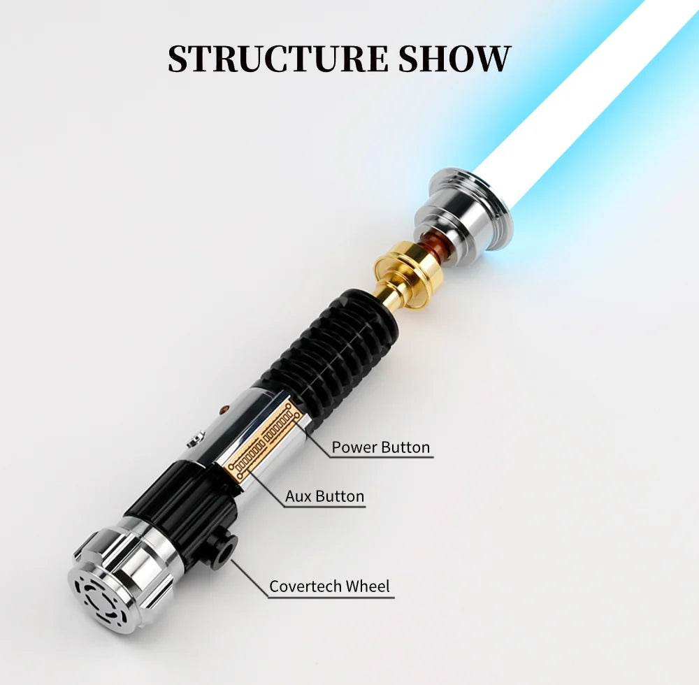 Obi Wan Kenobi Battle Light Saber Pixel Blade Lightsaber- Smooth Swing Feature - Laser Sword Toy for Ages 6+ - ToylandEU
