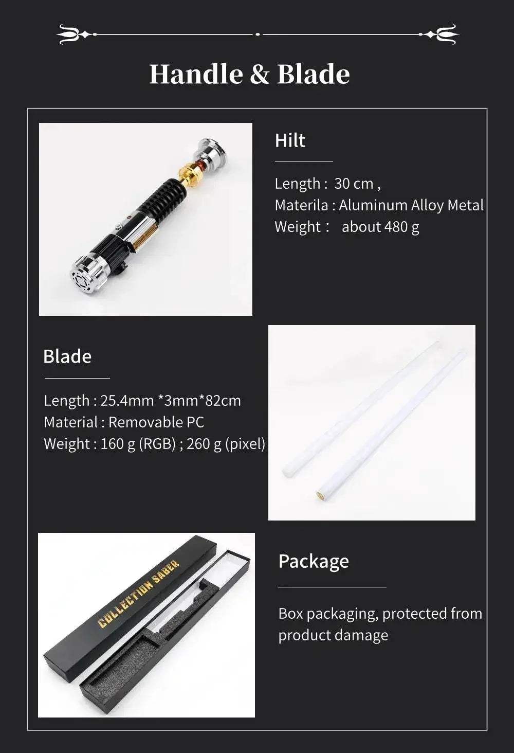  Obi-Wan Kenobi Proffie 2.2 Programmable Smooth Swing Lightsaber with Pixel Blade - TXQSABER Laser Sword Toy -  ToylandEU™