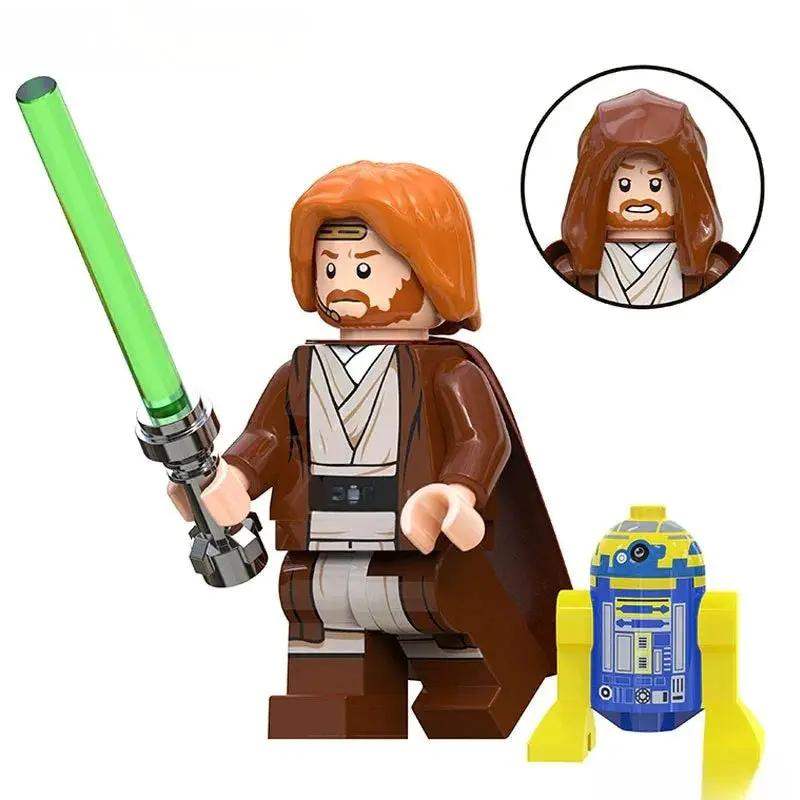 Obi Wan Kenobi with long hair Lego Star Wars Minifigures custom Toys 2 - Minifigure Toys